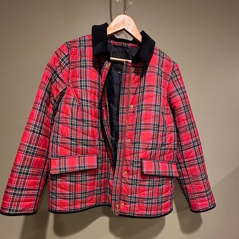 Talbots Quilted Plaid Barn Jacket (Large)